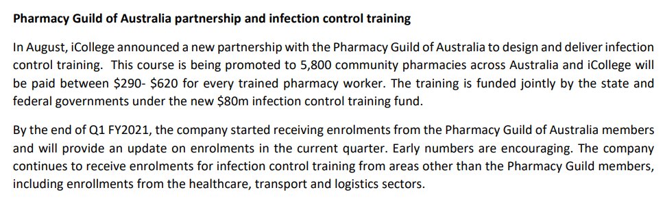 iCollege_ICT's tweet photo. In August, iCollege announced a new partnership w/ the Pharmacy Guild of Australia to design and deliver infection control training. This course is being promoted to 5,800 community pharmacies across Australia. Read more: https://t.co/LTDY36uW9c

$ICT #education #learning #ASX https://t.co/N9xwwCSAxV