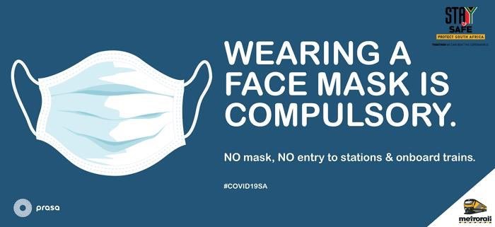 MetrorailWC's tweet photo. #Covid19SA It’s more important than ever that we stay safe and protect each other from Covid-19.#WearAMask     in public, including before, during and after travelling https://t.co/U6jk6skF0d