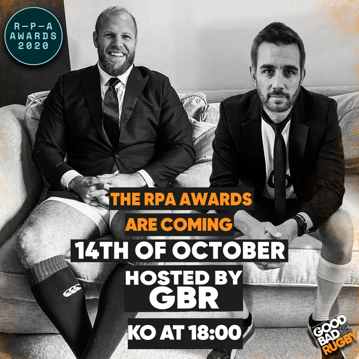 We can't wait for the #RPAAwards tonight and are thrilled to be sponsoring the Hall of Fame award! 🏆

To tune and see who your 2020 winners are go to The Good, The Bad & The Rugby YouTube channel at 6pm ➡️ youtube.com/channel/UCAGba…

@theRPA @GoodBadRugby #RPAAwards20