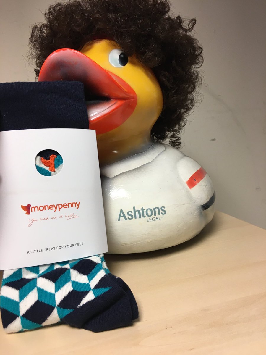 Thanks ⁦<a href="/Moneypenny/">Moneypenny</a>⁩ for the socks. Not sure ⁦<a href="/AshtonsLegal/">Ashtons Legal LLP</a>⁩ ‘s Duck Quackenroe will have much use for them so I have commandeered them 🙂
