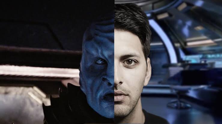 ひろし カーミット 右下のアシュ タイラー役のシャザド ラティフさんは 元のクリンゴン戦士 ヴォク役の時には Javid Iqbal ジャヴィド イクバル という俳優名で ヴォクとタイラーが同一人物であるのを隠す凝り様 T Co Lctuevnqxm