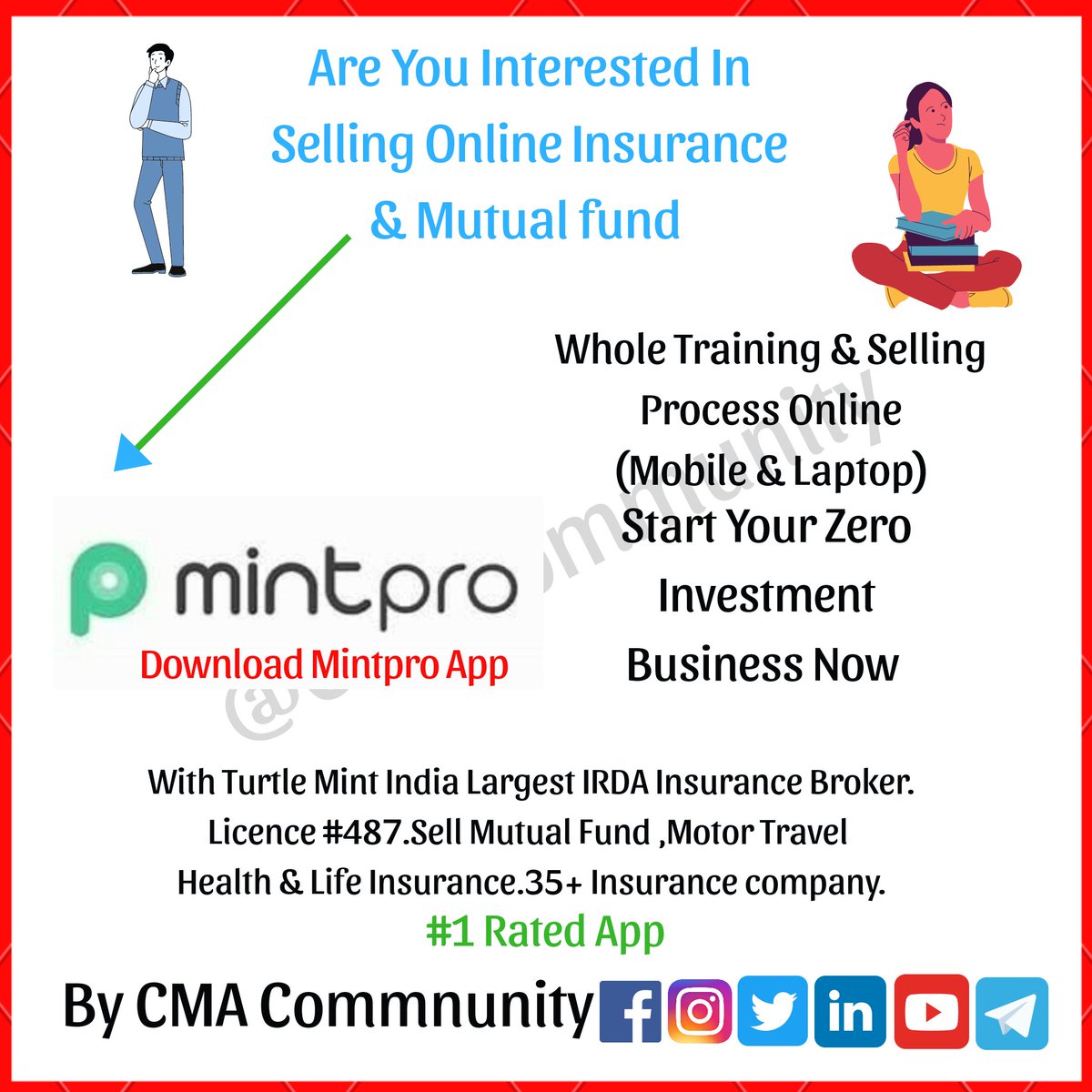 cmacommunity1's tweet photo. Generate Part Time or Full Time Monthly Income Online 🔓☑
#Mintpro #Insurance #MutualFund https://t.co/932gIVhbZw