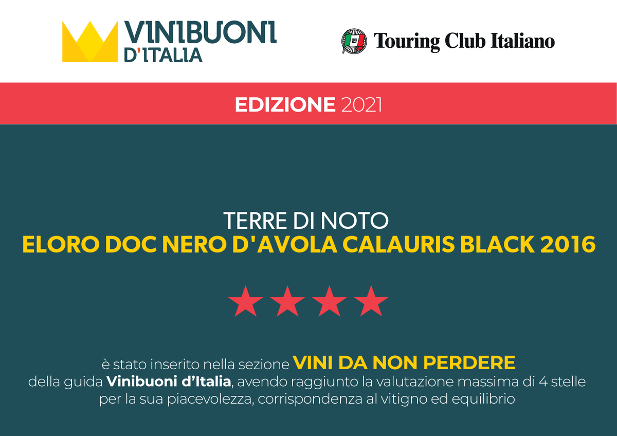 terredinoto's tweet photo. Calauris Black iserito fra i VINI DA NON PERDERE della guida VINIBUONI D'ITALIA https://t.co/MExx6jzDW5