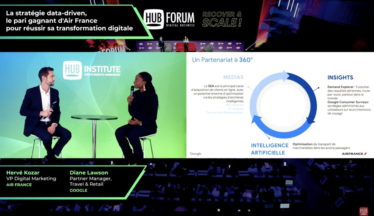 Descriptif de la collaboration 360° entre <a href="/AirFranceFR/">Air France FR</a> et <a href="/GoogleFR/">Google FR</a>  pour une communication digitale efficace.

"Le search est un gros chantier" - <a href="/KozarH/">Tired_soul ⛺</a>

#hubforum #hubinstitute #mbadmb #google #airfrance