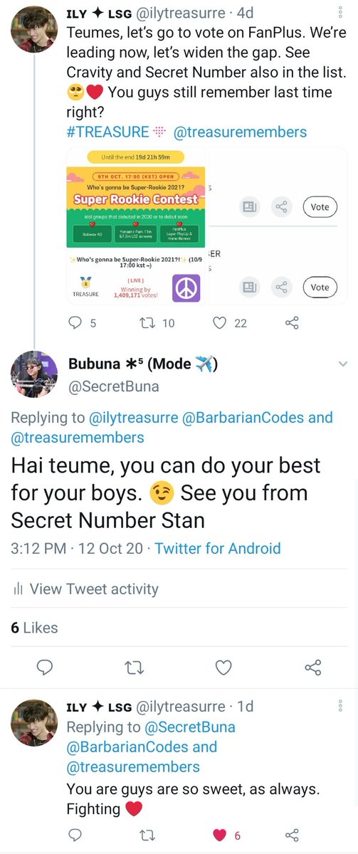 This is how our fandom treat another fandom. If you think Codes have bad attitude? If you think we are your enemy? Please think again dear, we always nice to everybody. Love you all   @5ecretNumber  #SECRETNUMBER #SECRET_NUMBER #시크릿넘버