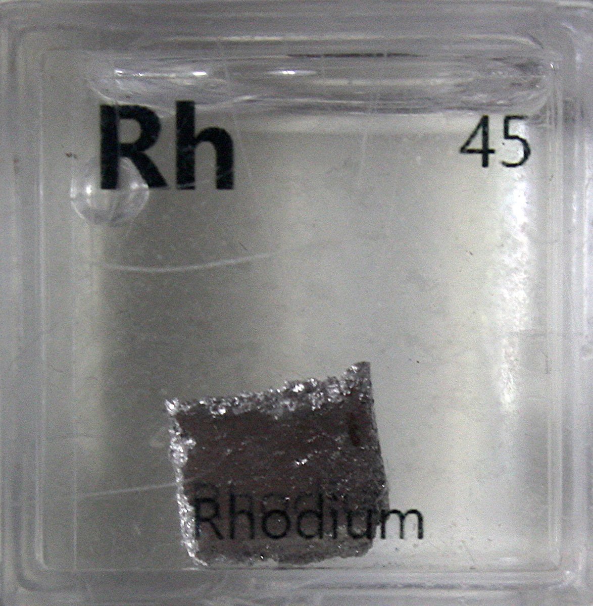 Rhodium  #elementphotos. Dark compound is rhodium chloride (RhCl3.xH2O). Currently the most expensive non-radioactive compound. Donations welcome.