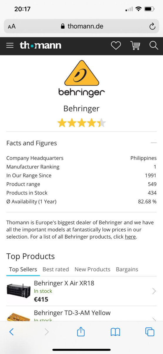 Behringer's tweet image. Thank you for making Behringer Europe’s best selling brand.
For more than 30 years we made it our sole purpose to carefully listening to you and delivering great products at prices everyone can afford. Thank you for the love!