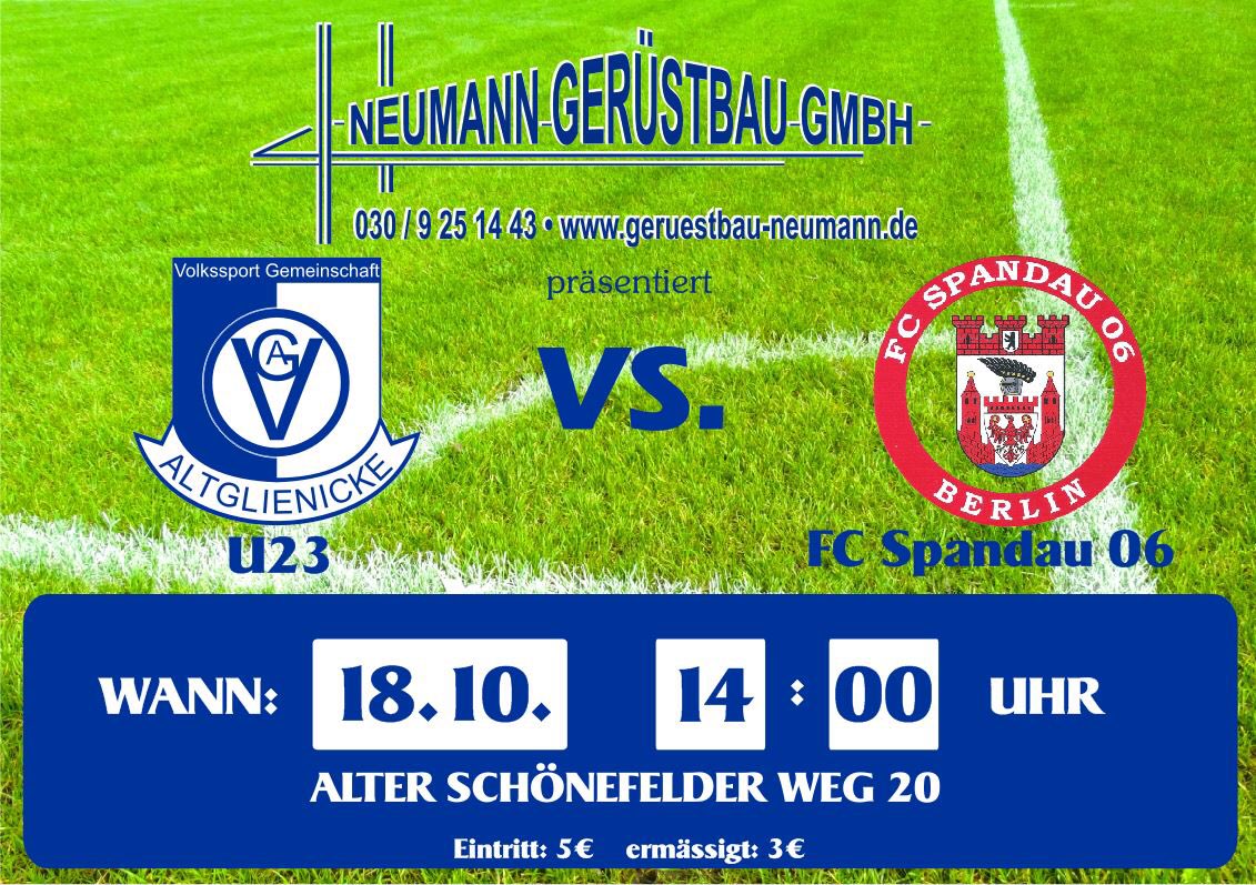 #u23 #heimspiel #altglienicke <a href="/fcspandau06/">FC Spandau 06 e.V.</a> zu Gast
