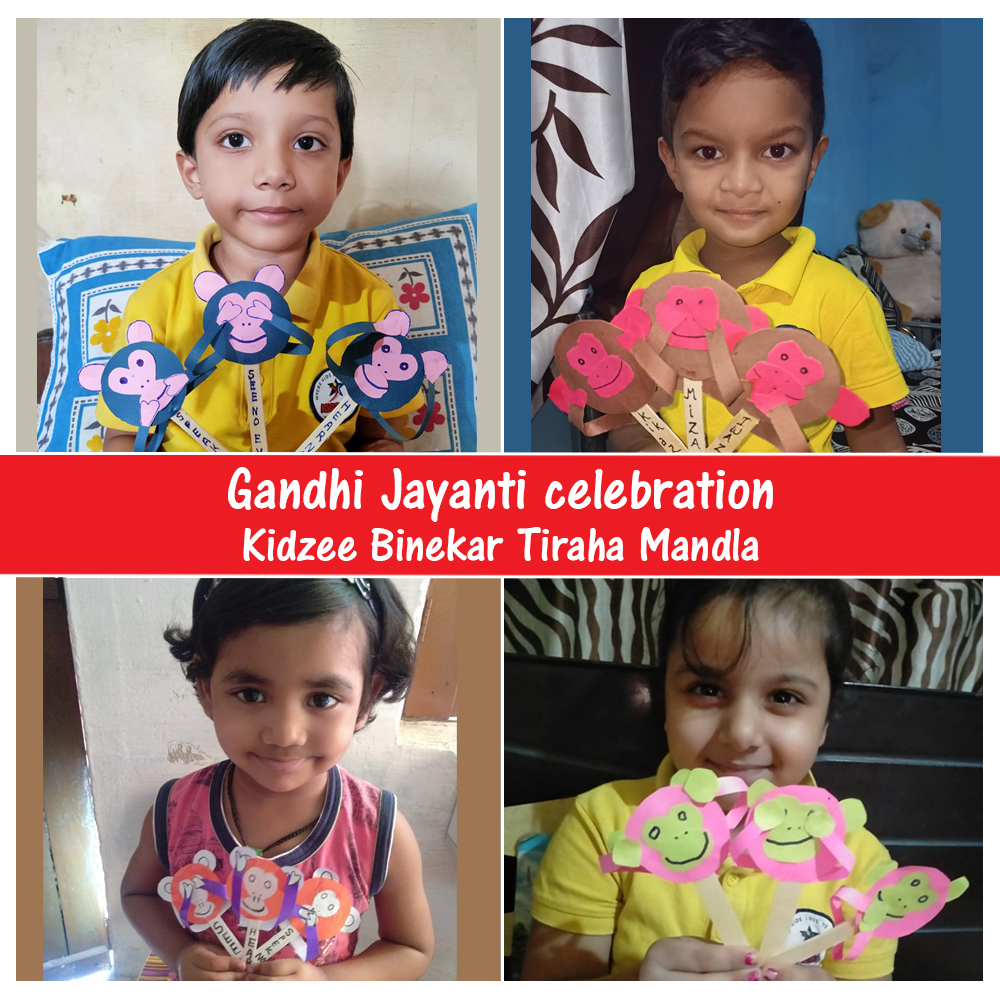 Kidzee Binekar Tiraha Mandla students celebrated Gandhi Jayanti by creating art around Gandhiji's Three wise monkeys representing the principle "see no evil, hear no evil, speak no evil".
#Kidzee #KidzeeStudents #GandhiJayanti #MahatmaGandhi #Gandhiji #Monkeys #Art #Activity https://t.co/DoTVEuq9Vj