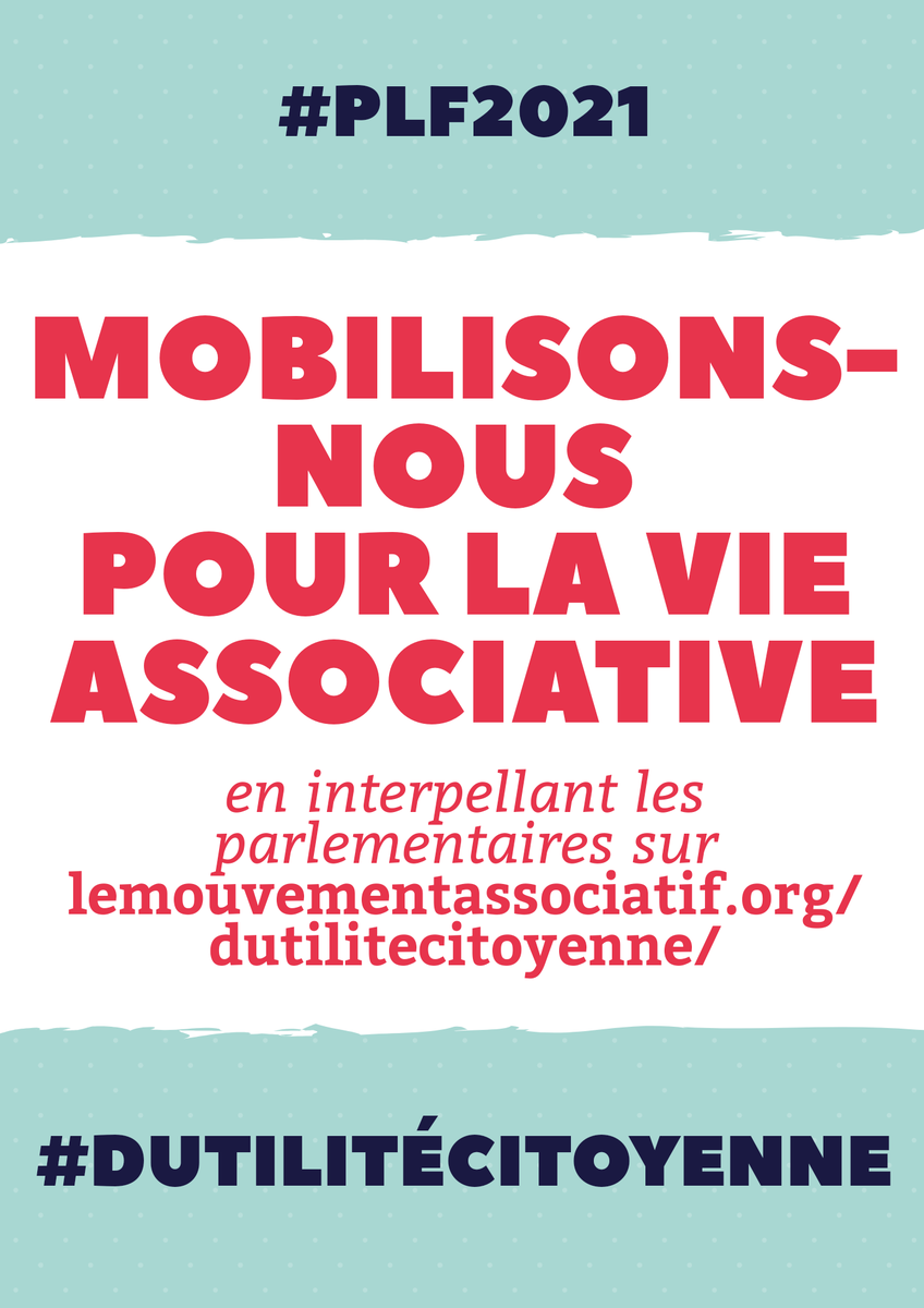 lemouvementasso's tweet photo. 🚩#DUTILITÉCITOYENNE

👊Engagez-vous avec nous pour la vie associative ! #PLF2021

✉️ Interpellez vos parlementaires en un clic via notre plateforme 

👉https://t.co/cTg5RFw0uE https://t.co/dZKHrpYg3K