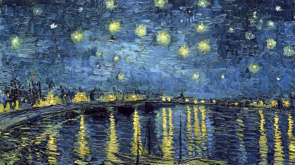 arch_kidyang's tweet image. สีน้ำเงินในภาพวาดของ Van Gogh 
เขาใช้สีนี้เพื่อสื่อถึงท้องฟ้าและค่ำคืนที่มืดมิด แสดงถึงความสงบนิ่ง สุขุม เยือกเย็น หลายคนตีความว่าแวนโก๊ะใช้สีน้ำเงินเพื่อสื่อถึงความหวังและกำลังใจด้วย เห็นได้จากการที่เขามักใช้สีน้ำเงินคู่กับสีเหลืองในภาพวาดเสมอ