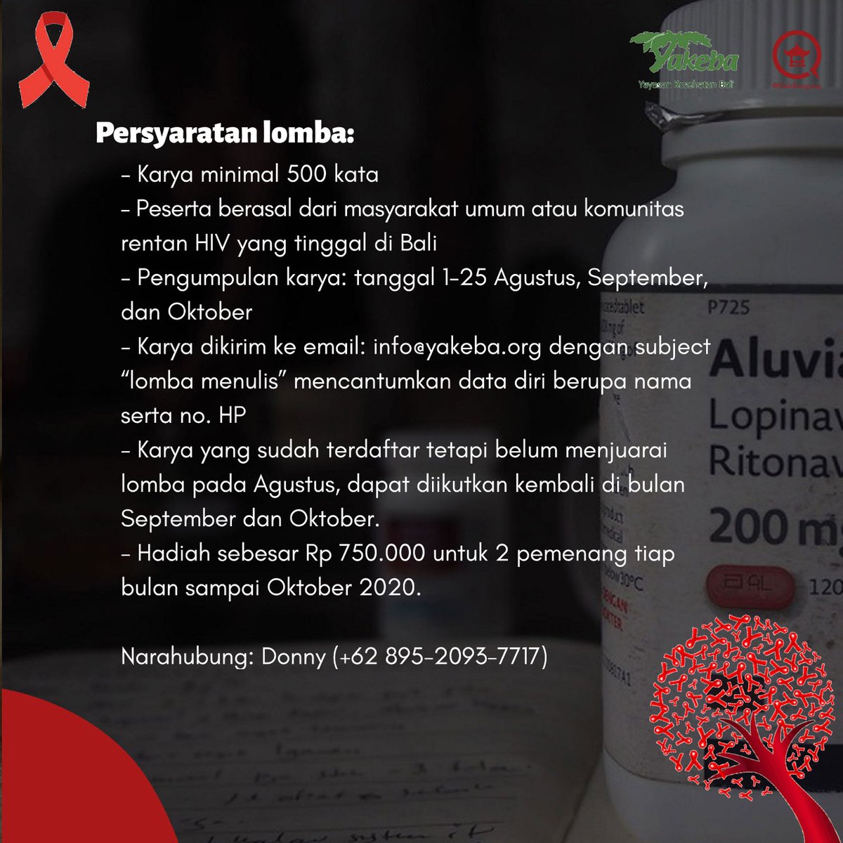 Masih ada satu kesempatan lagi di Bulan Oktober untuk mengikuti lomba menulis. Siapa tau hasil tulisan kalian terpilih menjadi best of best di bulan November. Ayo ramaikan. 

Bantu sebarkan ya <a href="/BaleBengong/">BaleBengong</a> <a href="/blogdokter/">dokterMade</a> #sukadukapandemi