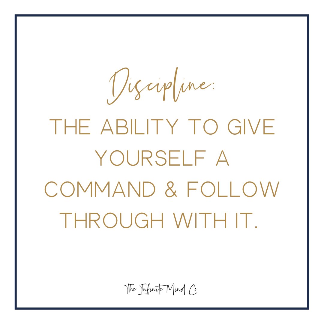 InfiniteMindCom's tweet photo. Discipline is one of the best traits you can develop. 

It starts with little tasks that you think are insignificant but reflect when you take on bigger challenges. 

In what areas of your life, business and growth can you practise discipline today? https://t.co/IVtIEoO37z