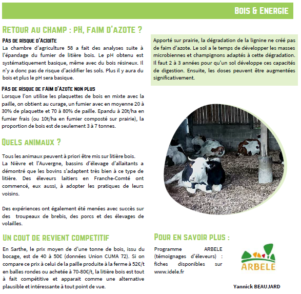 Le #bois en litière animal : essences, mise en œuvre, épandage, prix... Bel article dans le journal du <a href="/ReseauCivam/">Réseau Civam</a> #Sarthe 
bit.ly/3iTJjCZ