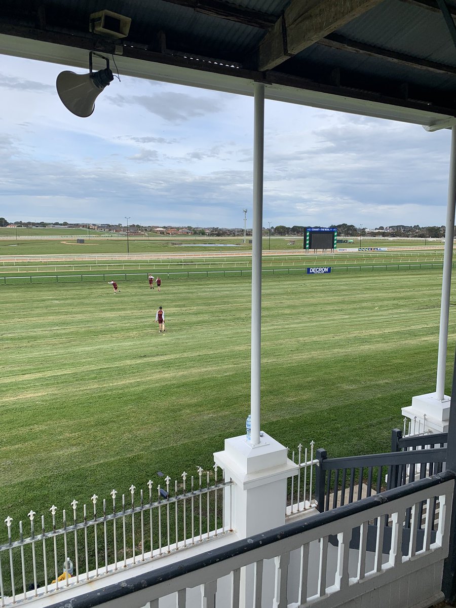 strosh33's tweet photo. When you can’t go to the races, and your ground is being demolished and renovated... why not train at the track? #ThePuntingCoach Huge thanks to @wboolracingclub for letting happen. @nestlescc - for the Bool. #community #socialdistancetraining https://t.co/ah0OohsA9S