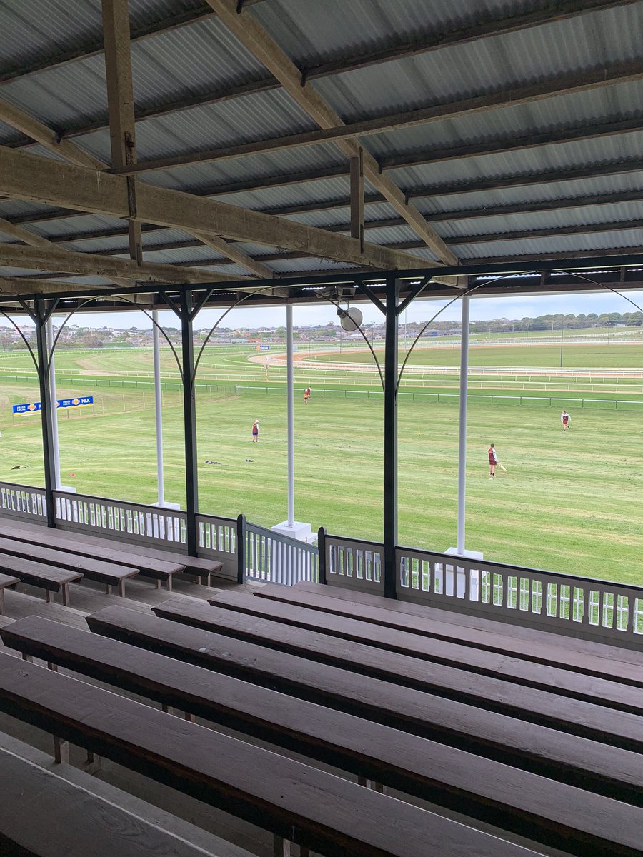 strosh33's tweet photo. When you can’t go to the races, and your ground is being demolished and renovated... why not train at the track? #ThePuntingCoach Huge thanks to @wboolracingclub for letting happen. @nestlescc - for the Bool. #community #socialdistancetraining https://t.co/ah0OohsA9S
