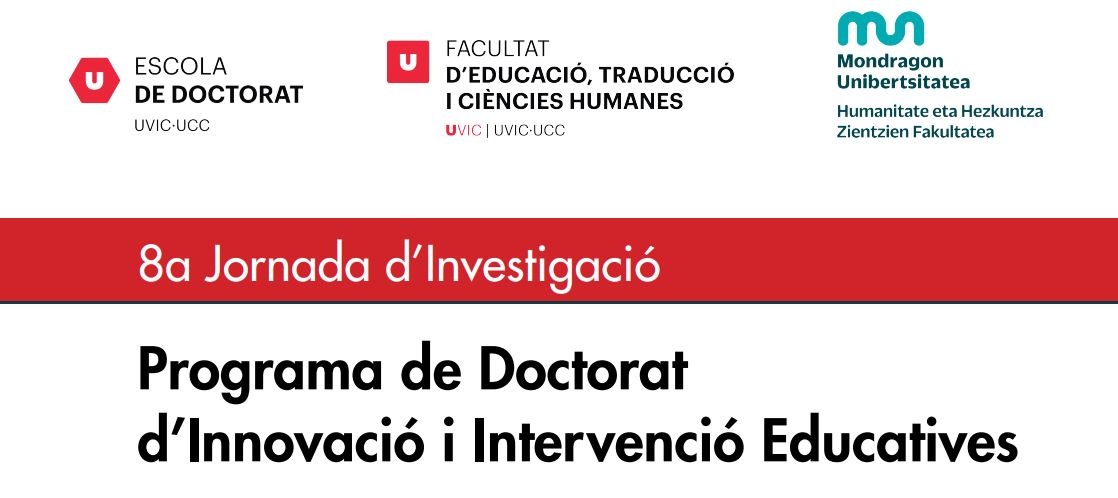 UVic_FETEP's tweet photo. 8a Jornada d’Investigació 
"Programa de Doctorat d’Innovació i Intervenció Educatives”

🗓️ 16 d'octubre 2020
🕘 9h a 14h
✔️ Inscripció gratuïta: https://t.co/pEnZWoUZ3E

📄 Programa de la jornada: https://t.co/vWWVJYU7ZZ

@UDivulga @UVic_PhD @MUnibertsitatea @uvic_ucc @GrupGRELL https://t.co/SA5YbLitLX