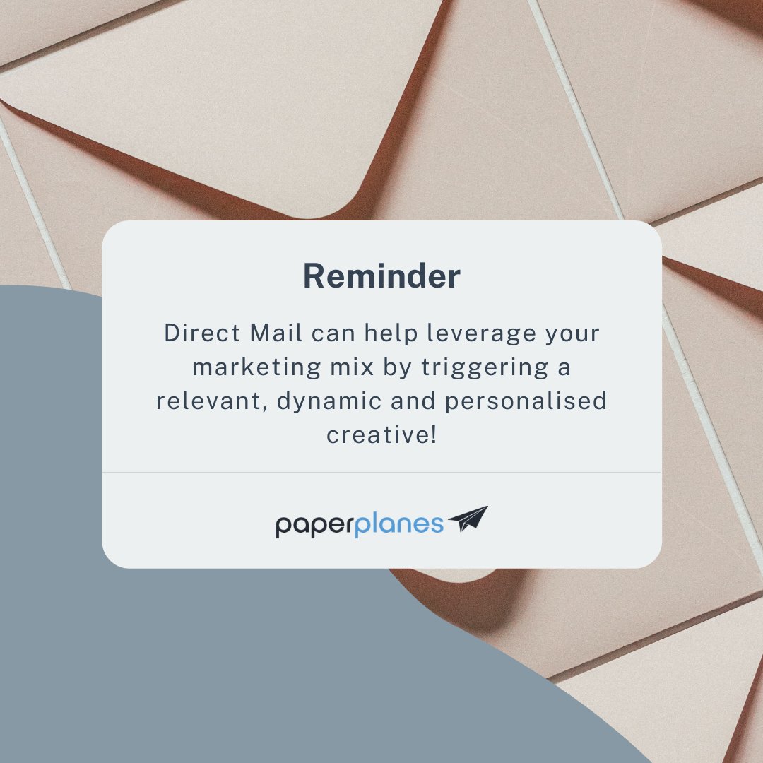 Fly_Paperplanes's tweet photo. Here is your weekly reminder of how Direct Mail can help strengthen your marketing efforts. https://t.co/dBjcfk3nb8
#Salesforce #marketing #ad #inspiration #success #design #marketingdigital #startup #contentmarketing #onlinemarketing #directmailing #directmailmarketing #Sales https://t.co/6c8kduwIVa