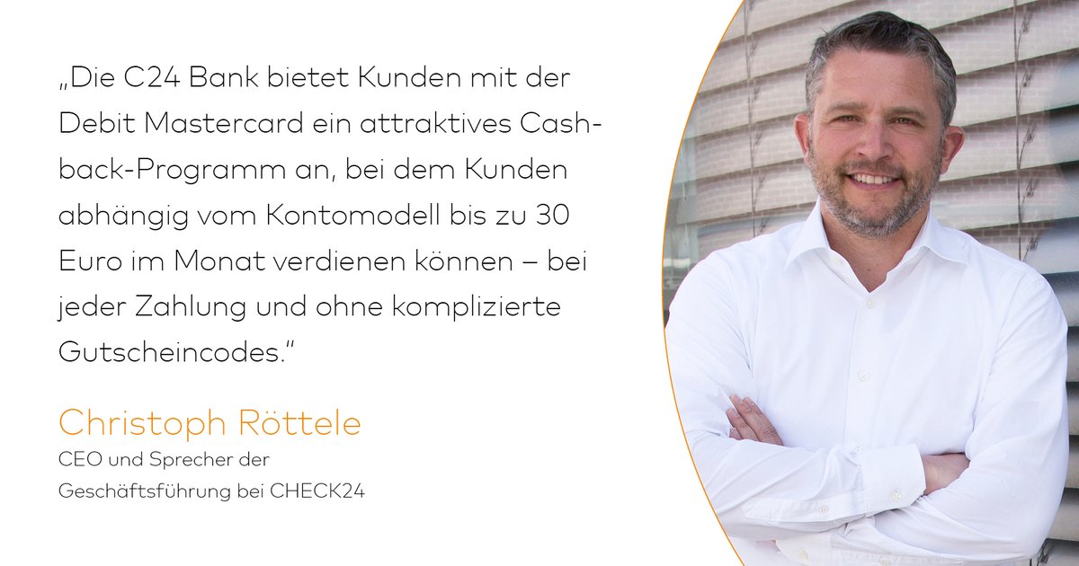 Hallo C24 Bank. Hallo Debit Mastercard.
#Mastercard gewinnt mit der <a href="/C24Bank/">C24</a> eine weitere innovative Bank als exklusiven Partner <a href="/check24de/">CHECK24</a>
#ProudPartner #FutureofPayment #DigitalPayments