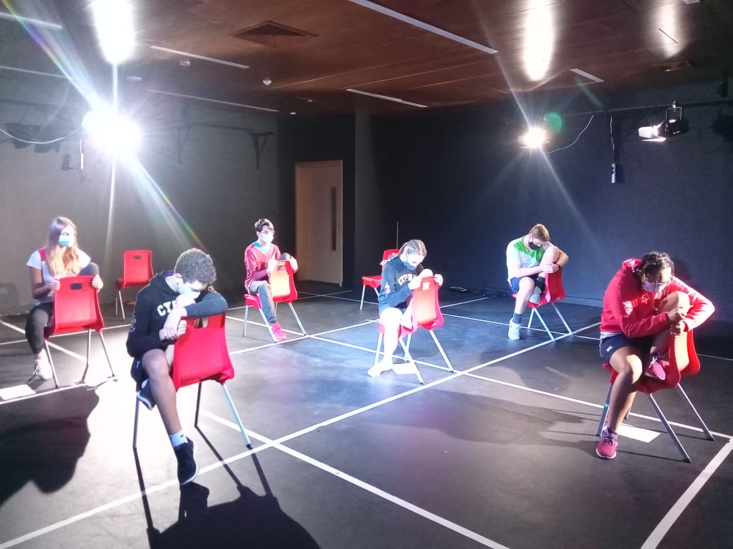 Our #GCSEDrama students have been doing some amazing work in the #drama studio this week adapting their devised piece to make it #covidsafe These pupils have shown outstanding #creativity and #resilience We are so proud of them! #theatre #theartsmatter #dubaischools