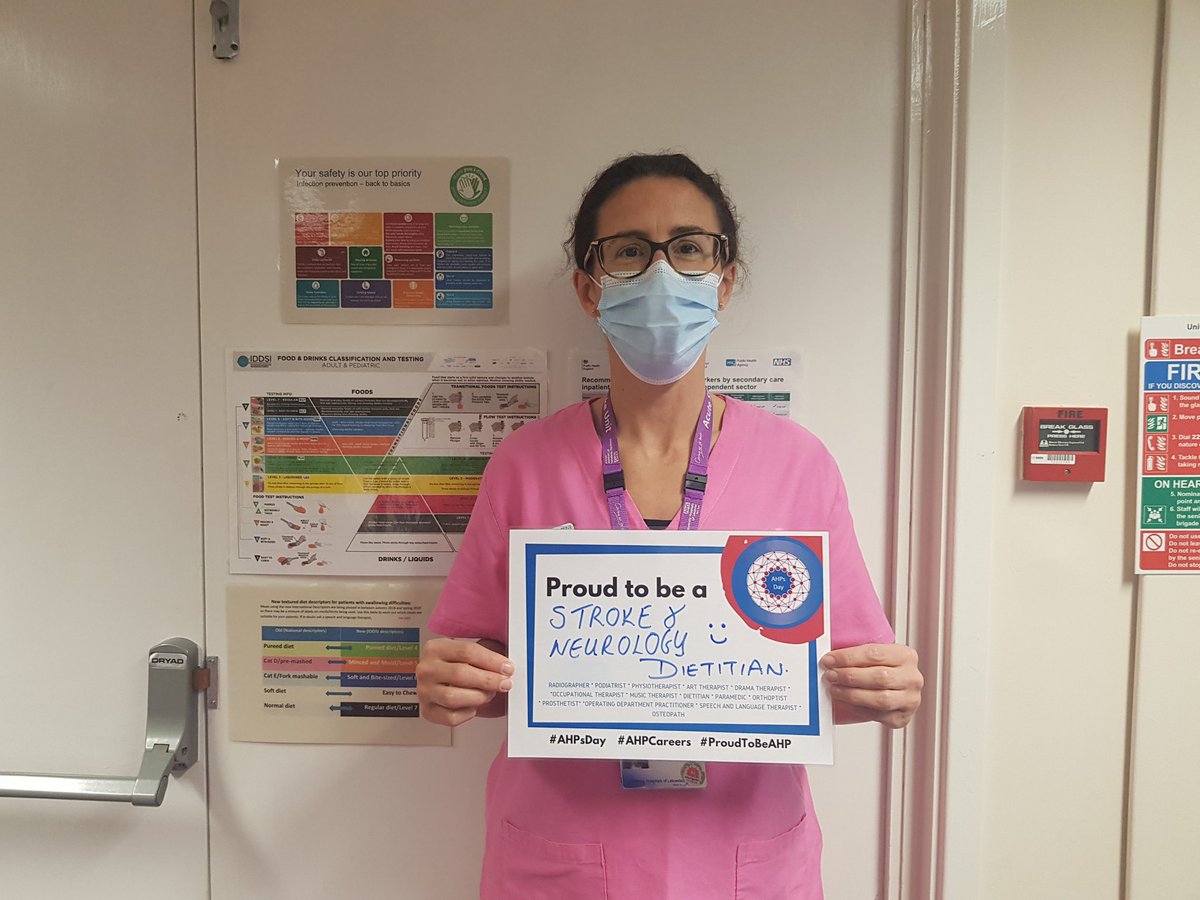 Here is Suzie, proud to be a stroke and neuro #dietitian
<a href="/UHL_DIETITIANS/">UHLDIETITIANS 🌈🌈</a> 
#AHPsDay2020