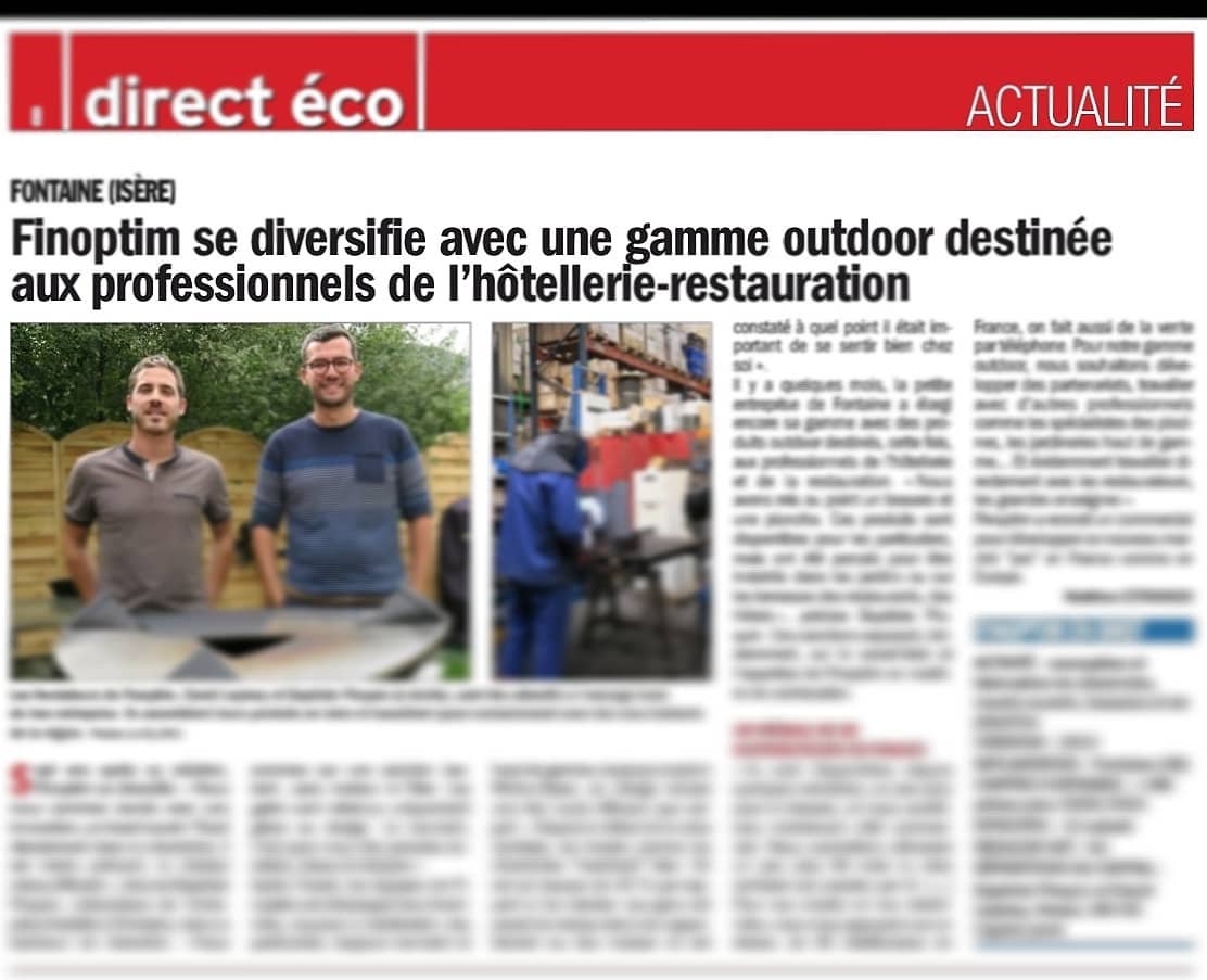 Finoptim's tweet image. Article à lire dans le @ledauphine notre gamme outdoor est à l'honneur! Merci @Mary_Grammont @Comunlundi_com
 et @MatthieuEst
#directeco #DauphineLibere #outdoor #plancha #planchaorigine #brasero #faro #braserofaro #restauration #hôtellerie #madeinFrance