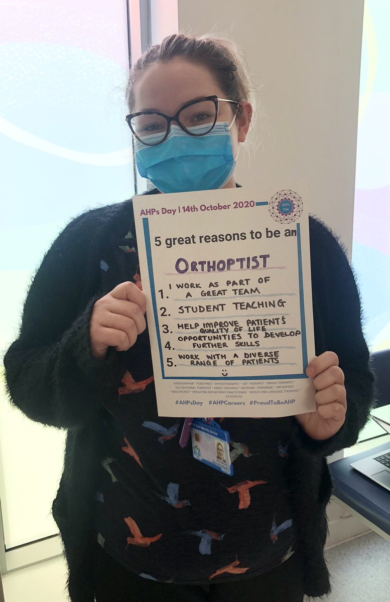 ManchesterREH's tweet photo. Olivia is one of our Orthoptists training in diagnostic paediatrics. She is #inspiring colleagues to explore opportunities to work in extended roles 👏🏻 #AHPsDay2020 @FollowBIOS @GM_AHP https://t.co/eO8L54UGWC