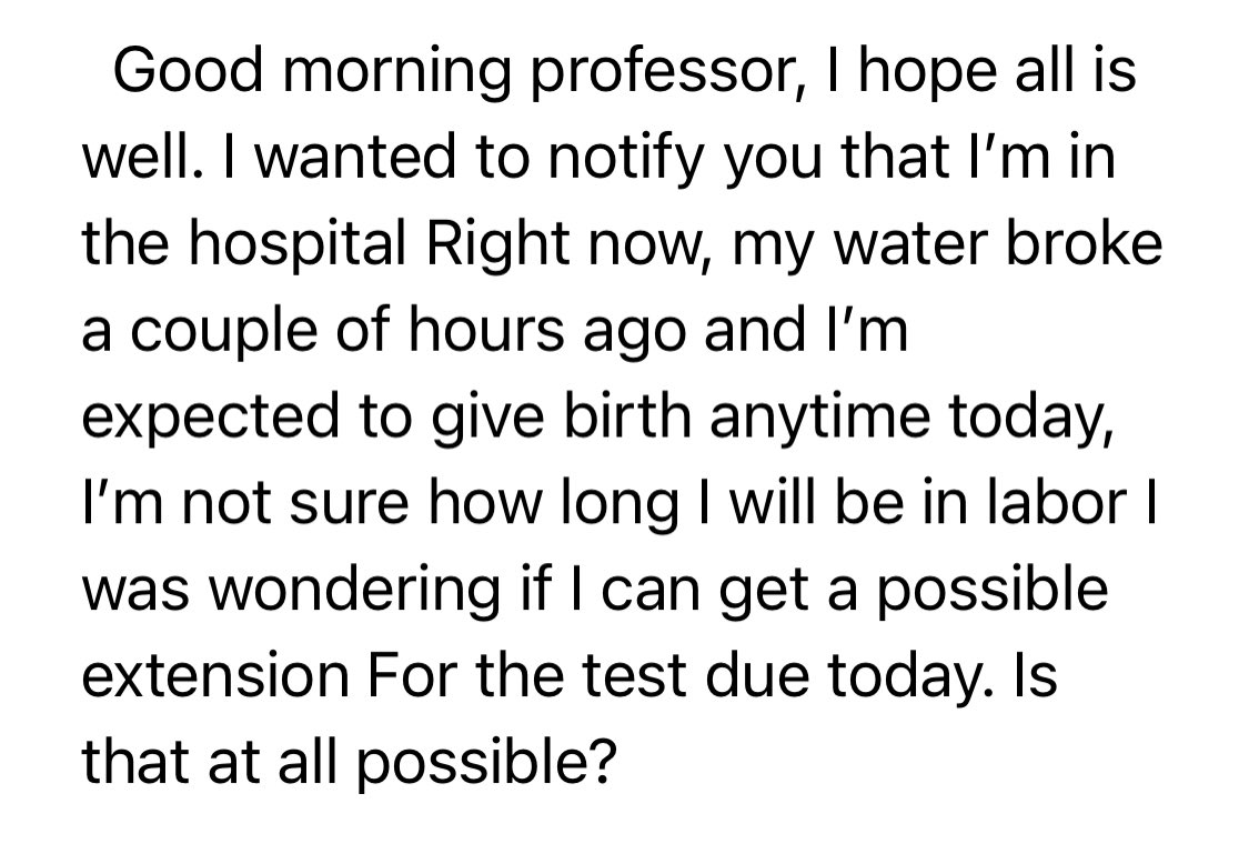 lisahfitz's tweet photo. Yes of course you may have an extension! This is the ONLY excuse I have ever truly believed! #Educator #ProfFitz https://t.co/UBoztbGefW