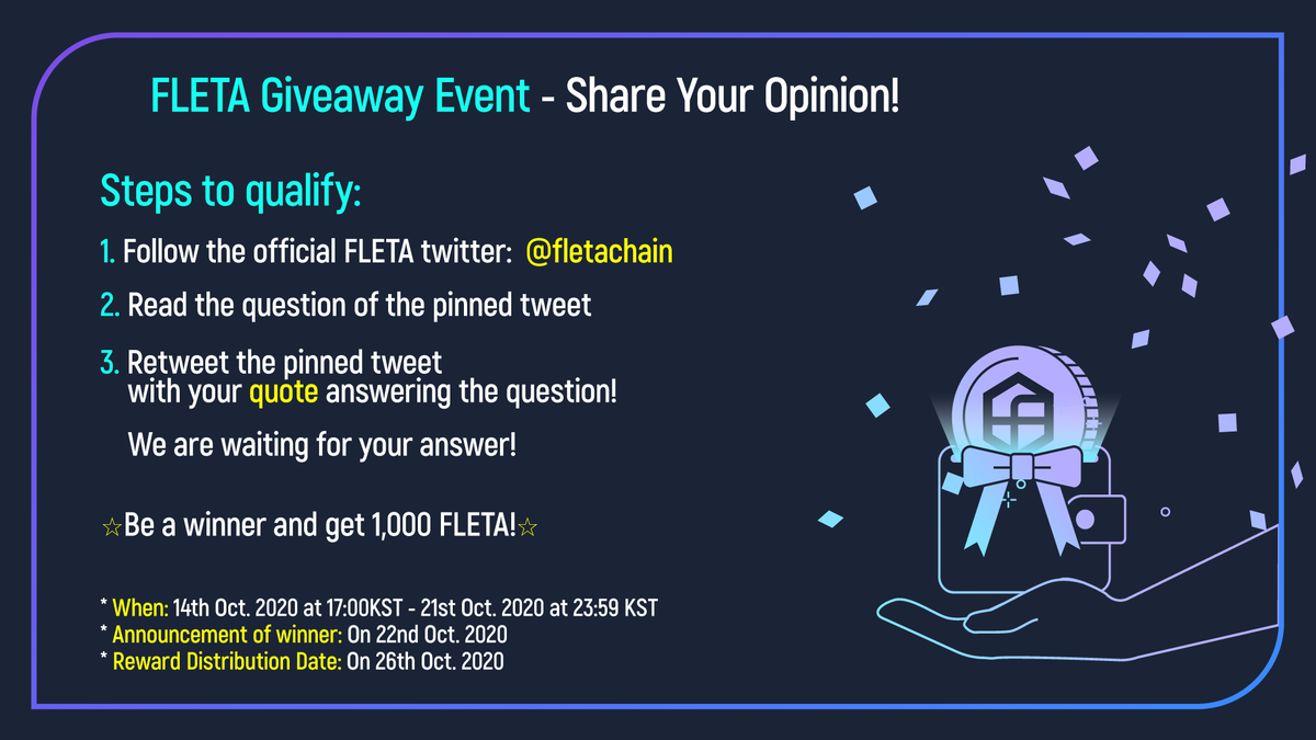 MEVerseOfficial's tweet photo. We are curious about your opinion!😉
Why do you think blockchain technology is important? How can it improve our lives and society? Please answer freely by retweeting this tweet with your quote!

1,000 FLETA will be given to 10 people🥳 Please follow @fletachain and participate! https://t.co/HHKssBc75t