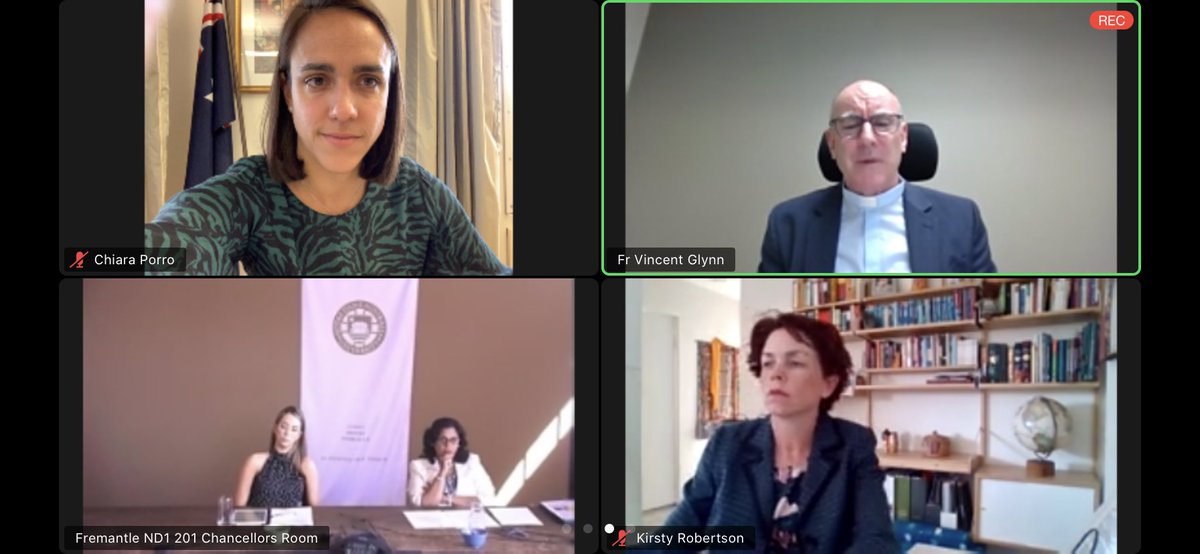 Thanks to <a href="/notredameaus/">notredameaus</a> for the opportunity to speak this morning about Pope Francis’ #FratelliTutti. It was great to hear from other panellists, including <a href="/PerthCatholic/">Archdiocese of Perth</a>, <a href="/CaritasAust/">Caritas Australia</a>, <a href="/VinniesAust/">@VinniesAustralia</a>, as well as two young students on their interpretation of the words of @pontifex.