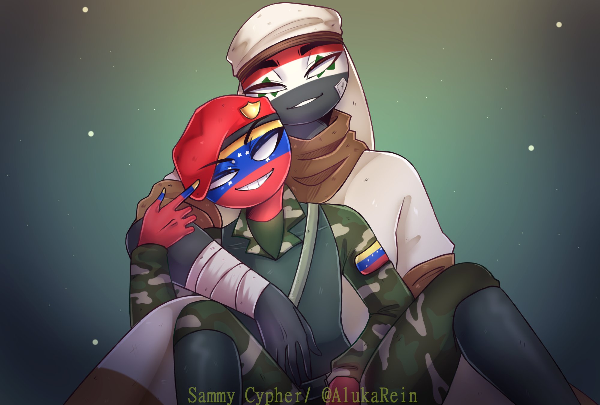 Sammy Cypher on X: -Well, well well, debo admitir que me encanto dibujar  esta ship x,D se ven demasiado bellos juntos! eh aquí Siria x Venezuela # CountryHumans #countryhumanssiria #Countryhumansvenezuela #SiriaxVenezuela  #countryhumansyaoi t ...