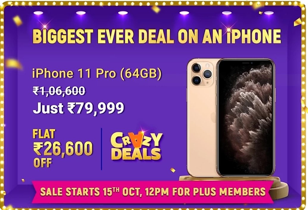 iPhone 11 Pro 64GB varient for ~₹78,499!Seems like a really good deal.But.... Would you rather get iPhone 12 at the same price?