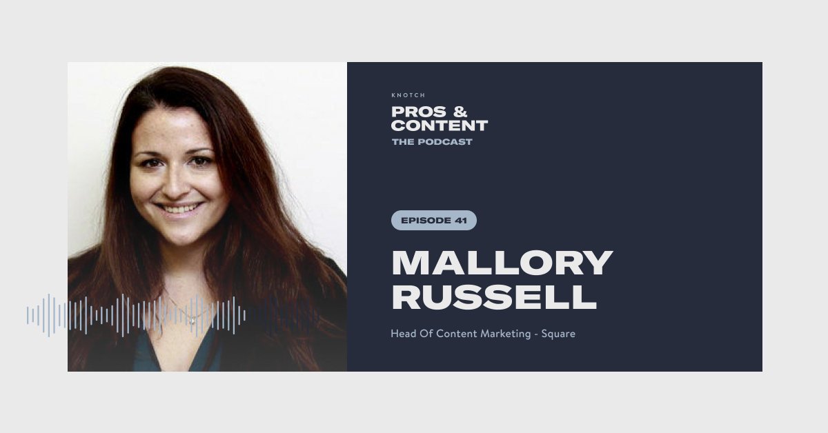 KnotchInc's tweet photo. On #ProsAndContent today is @MalloryARussell, Head of Content Marketing @Square. Mallory knows great #content doesn’t just generate awareness, but services the entire funnel. Learn how her content strategy services such a wide range of buyers
Listen now! https://t.co/17RzQxcsZ8 https://t.co/YjhlcrtDQb