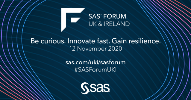 Be Curious. Innovate Fast. Gain Resilience. Register for the virtual #SASForumUKI for FREE today bit.ly/312rZoX