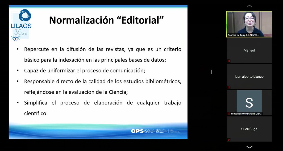 Hoy continuamos @UnirecsJornadaXXIII @redelilacs en este momento
Taller Impacto y relevancia de la normalización para indexación en #LILACS. Angélica de Souza Alves de Paula
https://t.co/VGVgH9t1e9 https://t.co/CDfMDop3UD