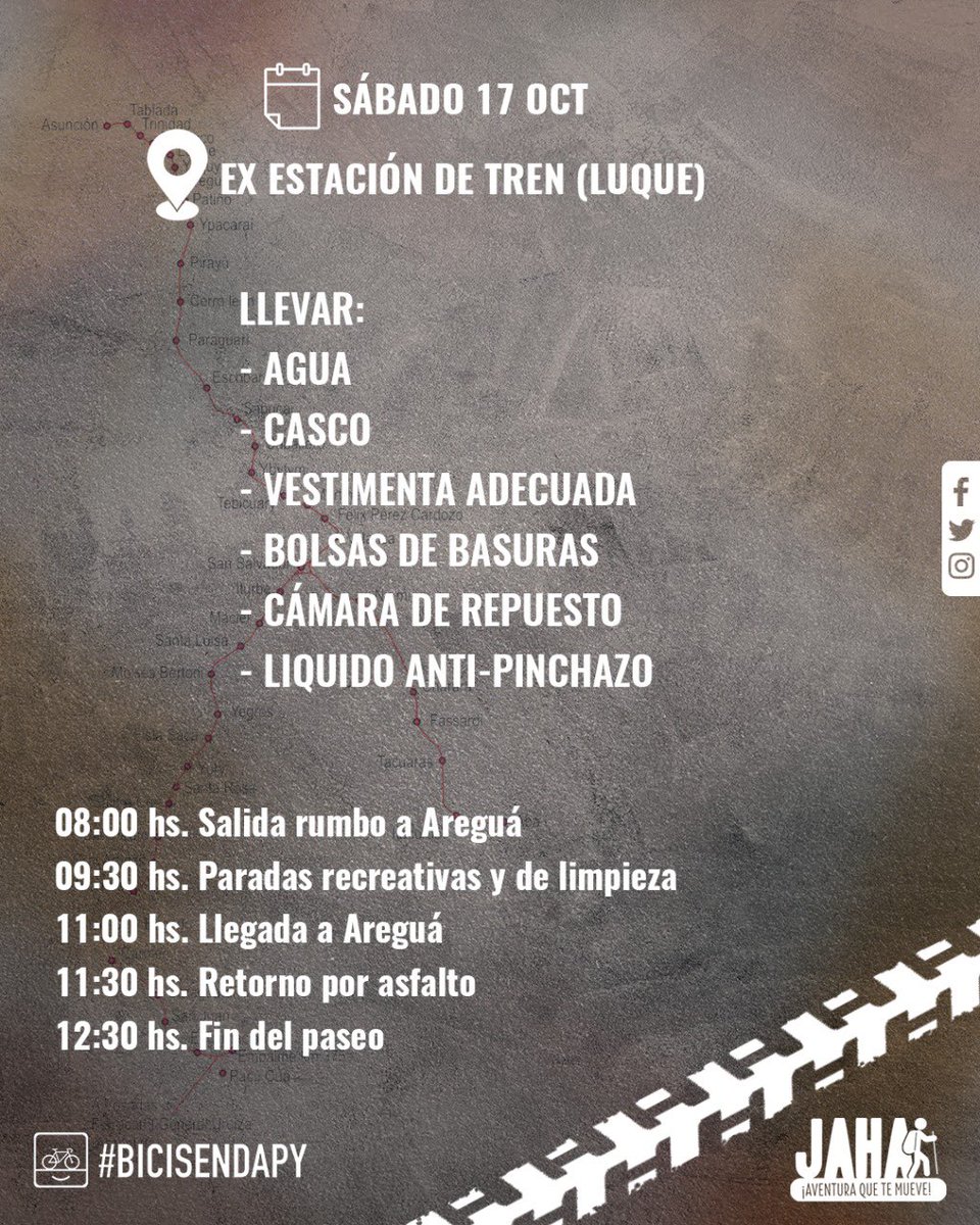JeroBuman's tweet photo. Este sábado nos vamos a pasear por las vías en bici, te prendés? https://t.co/vhYl1fMY8r
