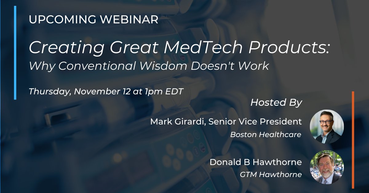 Register Here: bit.ly/2Iv4aQs

This webinar will describe how not to be conventional by exploring the key elements of successful go-to-market and reimbursement strategies that deliver great product and company value.

#MarketAccess #Reimbursement #LifeSciences #MedTech