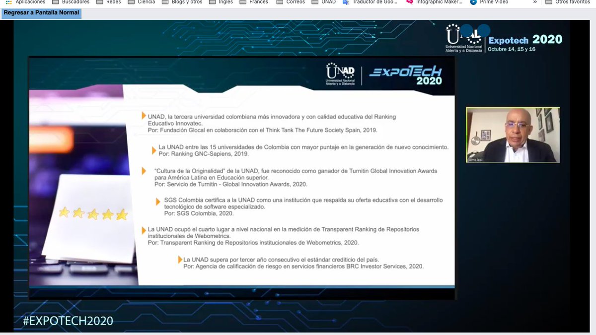#EXPOTECH2020 Vanguardia educativa <a href="/UniversidadUNAD/">Universidad UNAD</a> <a href="/JaimeLeal_/">Jaime Leal Afanador</a>