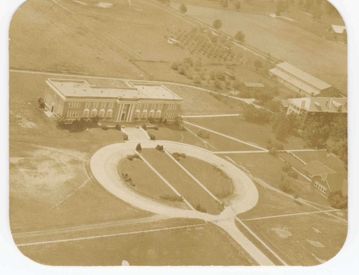 Aerial photo of campus from the 1920s 