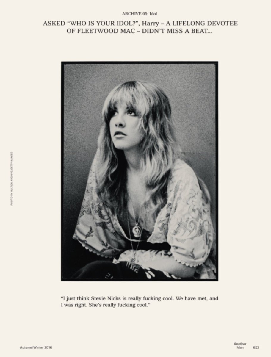 harrymoonchild's tweet photo. The way Harry and Stevie Nicks' friendship started when harry baked her a carrot cake and now he's her adopted son is the cutest thing ever https://t.co/lk7vD2kj7U