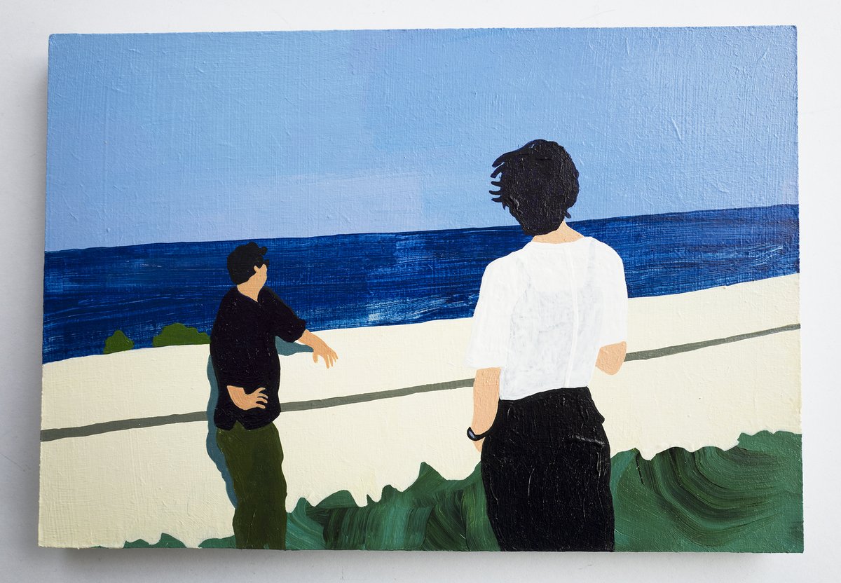 New painting - 'Japan' - acrylic on wood board - just listed up on my website -
hannahforward.com/paintings/japan