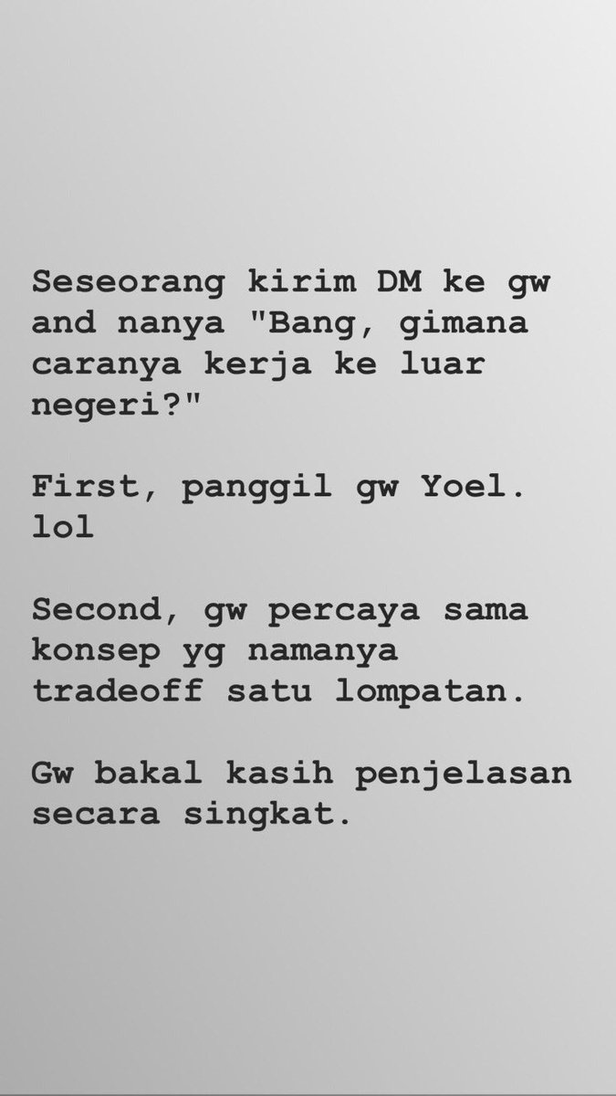 YoelSumitro's tweet photo. Framework "Satu lompatan saja" untuk pindah ke perusahaan baru. Re-share dari instagram stories gw yg lama. https://t.co/ivy2W9QrZ8