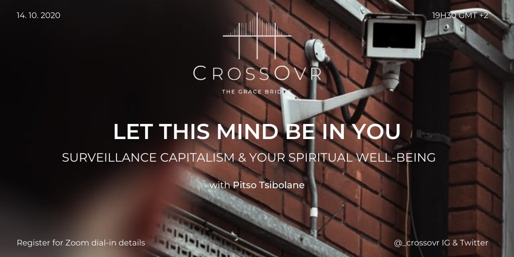 _CrossOVR's tweet photo. This evening on #CrossOvr, let’s have a conversation about how our well-being is influenced &amp; affected by the digital age in which we exist...
 
Join us at 7:30pm, as we tackle the topic:
“SURVEILLANCE CAPITALISM &amp; YOUR SPIRITUAL WELL-BEING”

Register: https://t.co/Ml5aGvKT0f. https://t.co/jc4cvUmjN2