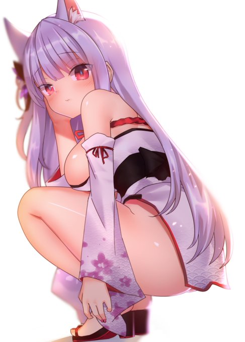 屈むと背中側のラインが伸びる分……という感じ
#なつめ絵巻 