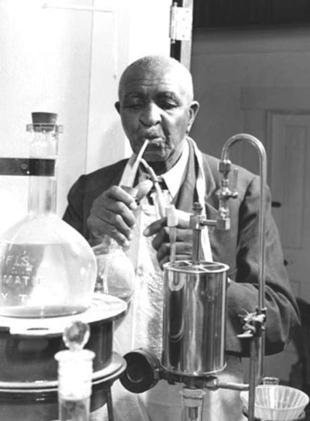 George Washington Carver was an agricultural scientist and one of the most prominent Black scientists of the early 20th century, working at the Tuskegee Institute in Alabama. You can see colour film of Carver in the  @USNatArchives:  #BlackHistoryMonth   