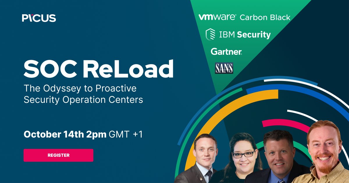 PicusSecurity's tweet image. Finally we&apos;re LIVE! 🎉🎉

Peter Shoard, RoseAnn Guttierrez @D1g1talAv3ng3r, Christopher Crowley @CCrowMontance, Tom Kellermann @TAKellermann, Tanya Janca @shehackspurple, Pete Herzog @peteherzog and more..

Join us now: us02web.zoom.us/j/85006196212?…
Passcode: 491473

#SOC #ProactiveSOC