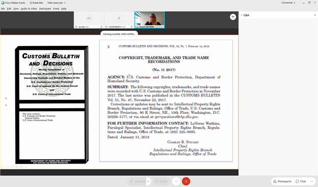 DiazTradeLaw's tweet photo. Did you know you can search for @CBP #recordations can be found on the CBP Bulletin as well as #IPRS website? @FCBFINC https://t.co/TrmlcilVEu