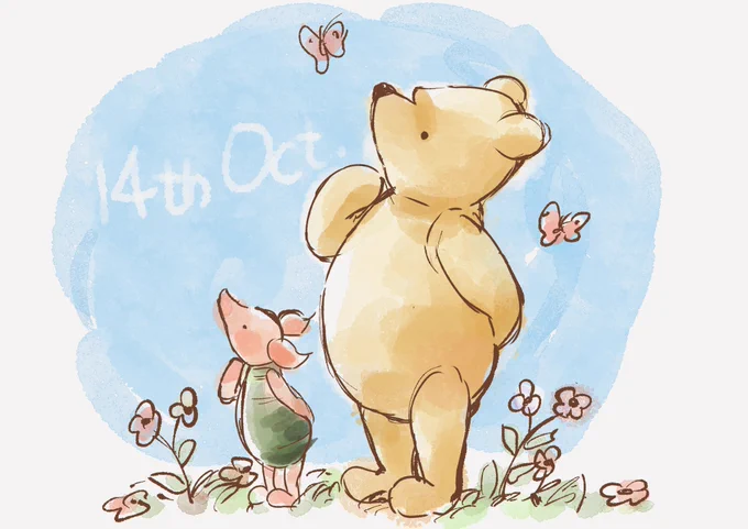 プーさん原作デビューの日おめでとう???
#ふなのりおえかき
#プーさん 
