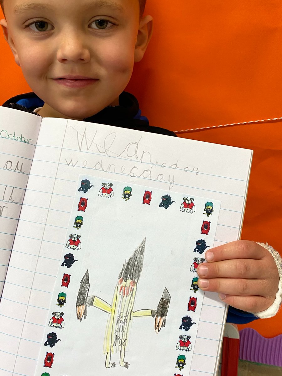 Year 1 have been very busy today creating Classroom Monsters. Miss Kendall told the office that Seb worked really hard designing his 'Pencil Monster' #workhardwednesday #year1 #primaryschool #year1 #ks1 #art #cannock #longfordprimaryacademy #classroommonster