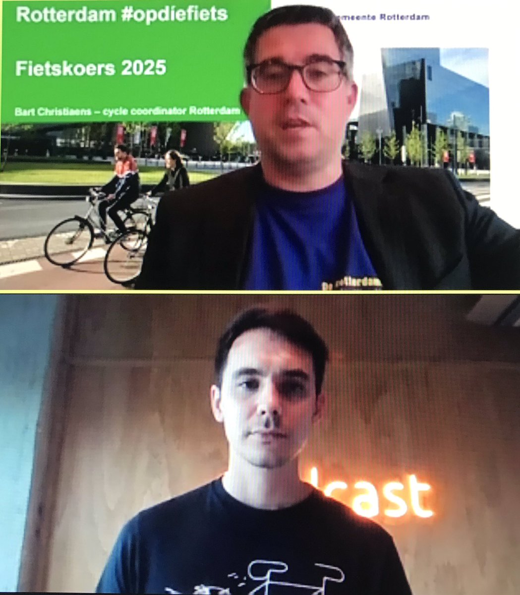 josebesselink's tweet photo. Rotterdam #opdiefiets! Eerste digitale meet-up met partners van de #RotterdamseFietsalliantie | wat is jouw uitdaging op díe fiets? met oa @Politie_Rdam @DeKuip @CemileSezer @VO_Rotterdam @Fietsersbond010 @ANWB @swapfiets @Donkey_Republic https://t.co/wdV0Qo0WfV